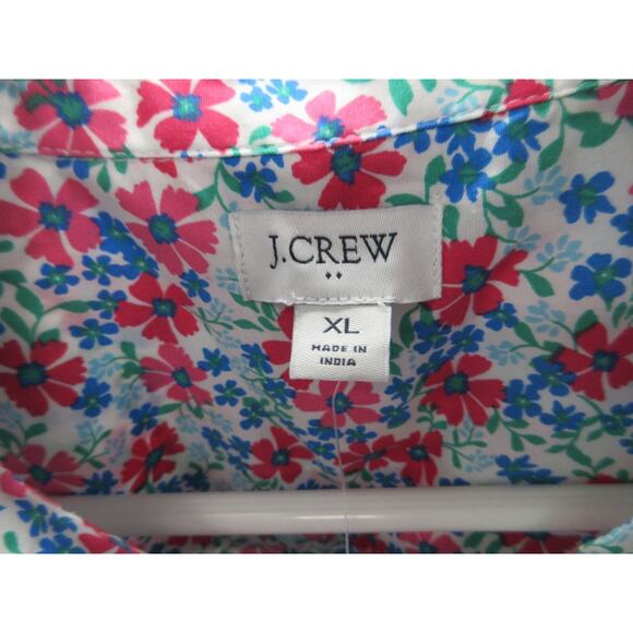 NWT J. Crew Floral Poplin Sleeveless Button Shirt Women's XL Cottagecore - Picture 2 of 14